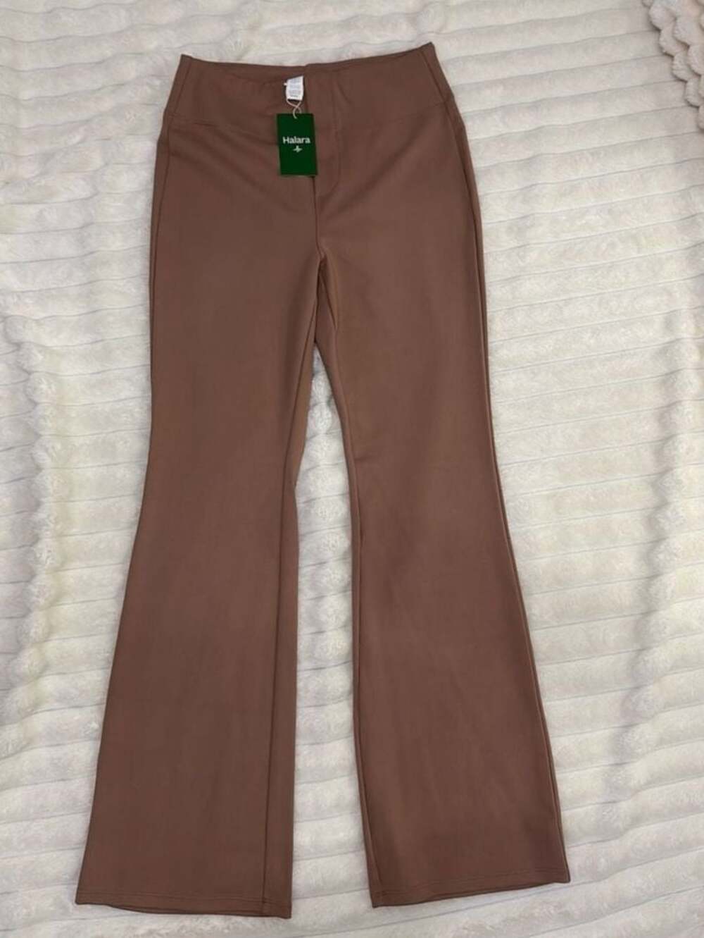 New-Halara High Waisted Flare Work Pants Brown Size M Regular